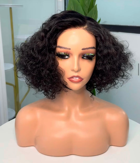 8-Inch Water Wave Bob Wig