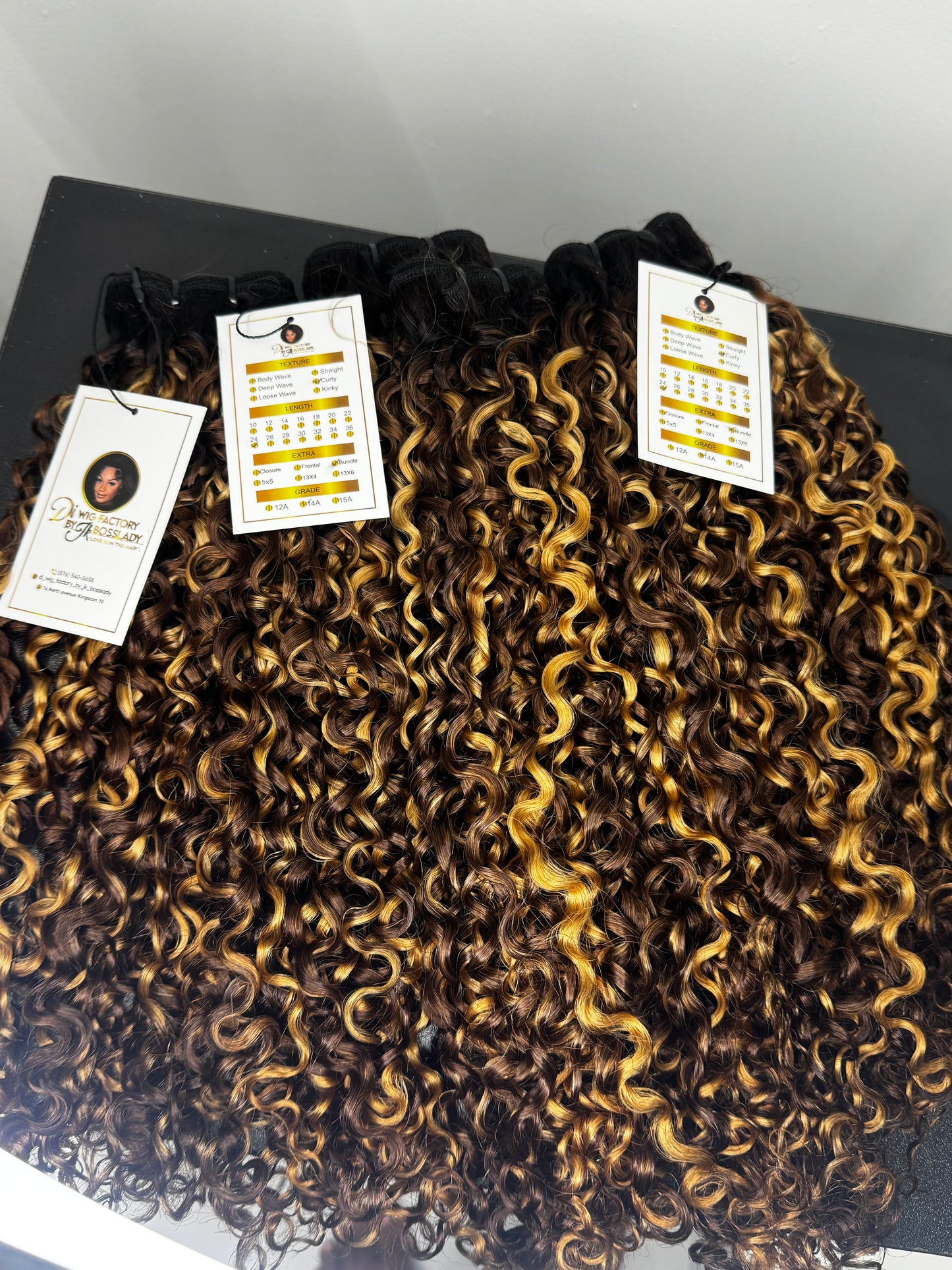 Vietnamese honey blonde pixie curly bundles